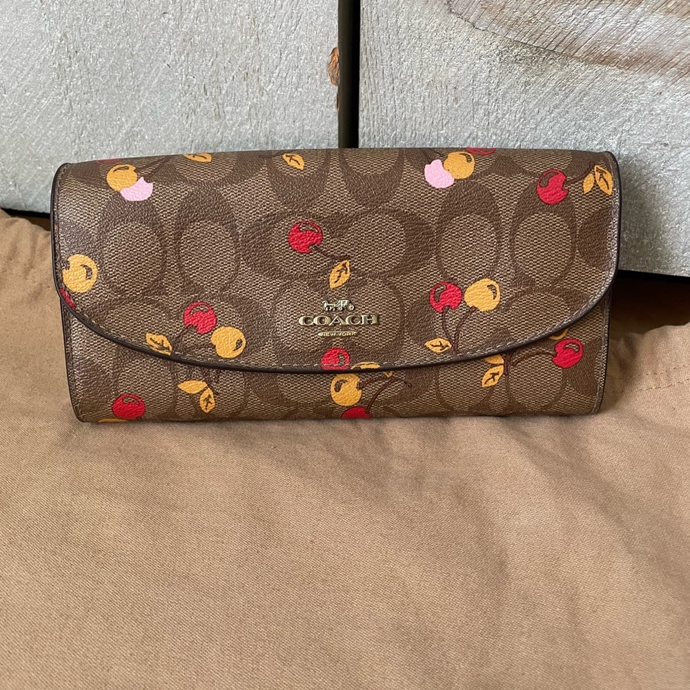 Coach Brown Cherry Print Women's Bag